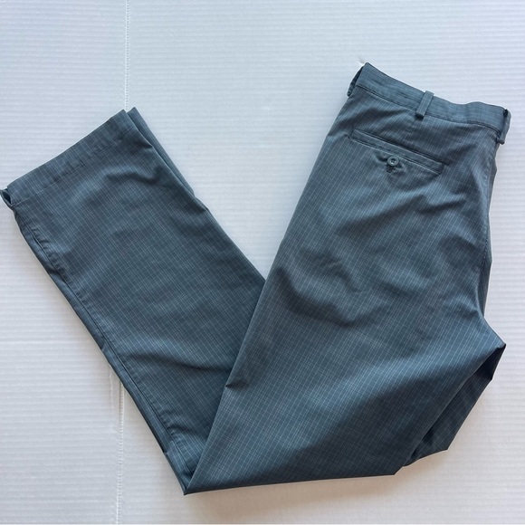 Nike Golf Dri-fit pants 34/34 M Plaid Dark Grey - Picture 11 of 15